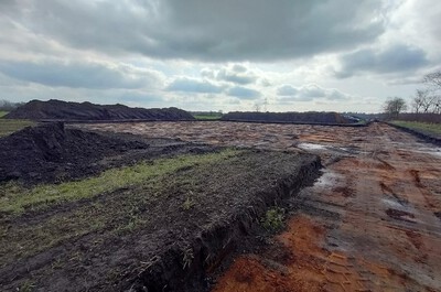 Abb. 3: Abtragen Oberboden im Bereich der Kranstellfläche der WEA 3 